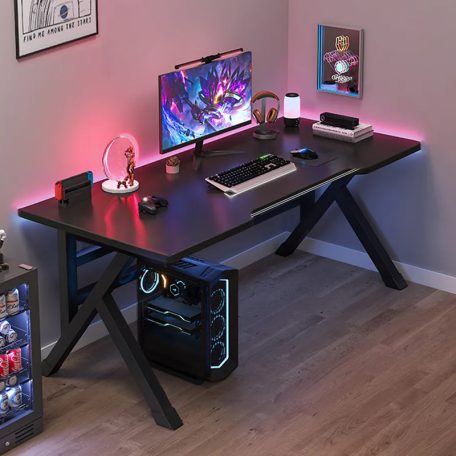 Gamer asztal minőségi íróasztal fekete 100x60x75 cm OTK-B1