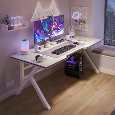  Gamer asztal minőségi íróasztal fehér 120x60x75 cm OTK-W1