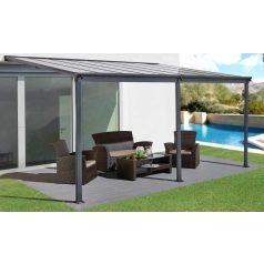   Féltetős alumínium pergola 303 cm x 558 cm antracit P-550-1