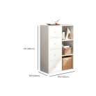 Komód hálószoba nappali bútor 4 ajtós szekrény 50x24x106 cm fehér PN02