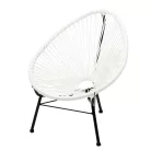 Rattan kerti szék fehér PR-W