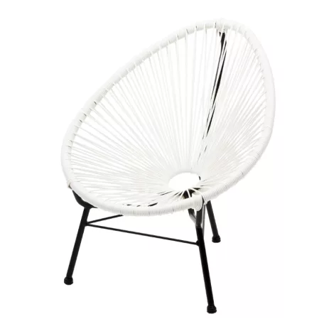 Rattan kerti szék fehér PR-W