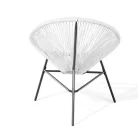 Rattan kerti szék fehér PR-W