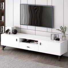   TV-állvány multifunkciós médiaállvány 120x30x40 cm fehér RT11