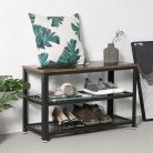 Cipőtartó cipőpad 2 polccal rusztikus 73 x 30 x 45 cm BC STL-02