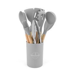 12 részes szilikon konyhai eszközök világosszürke T03