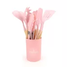 12 részes szilikon konyhai eszközök pink T06