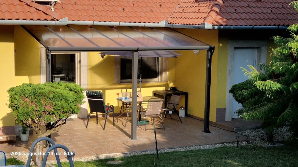   Féltetős alumínium pergola 303 cm x 496 cm antracit P-496-1
