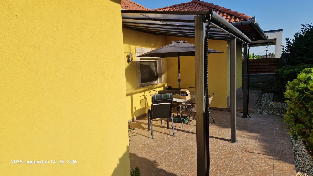   Féltetős alumínium pergola 303 cm x 496 cm antracit P-496-1

